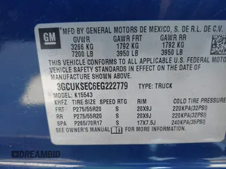 2014 Chevrolet Silverado 1500 LTZ with VIN 3GCUKSEC6EG222779, listed as a IAAI auction lot 42215976 with 182,092 mi miles and . Bid and sale history available at DreamBid. Image 9.