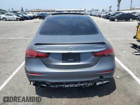 2021 Mercedes-Benz E 63 S AMG with VIN W1KZF8KB4MA957269, listed as a Copart auction lot 57325794 with 37,437 mi miles and Salvage title. Bid and sale history available at DreamBid. Image 6.