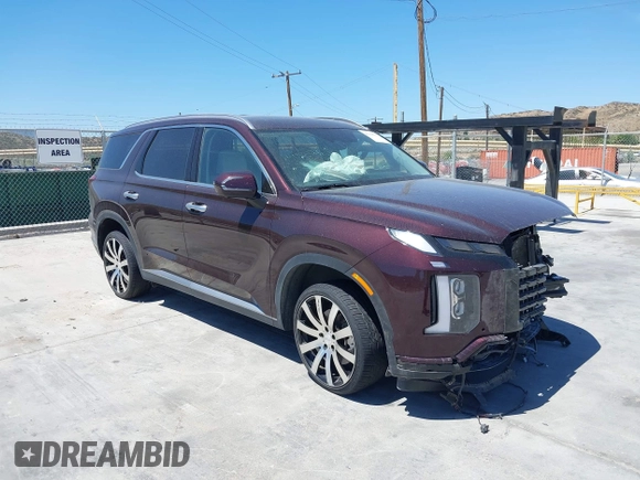 2023 Hyundai Palisade Limited with VIN KM8R5DGEXPU521968, listed as a IAAI auction lot 42148561 with 81,209 mi miles and . Bid and sale history available at DreamBid. Image 1.