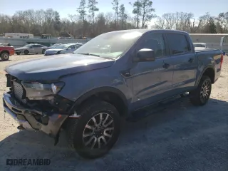 2023 Ford Ranger XL with VIN 1FTER4FH1PLE14316, listed as a Copart auction lot 43551245 with 28,395 mi miles and Salvage Title. Bid and sale history available at carsss.com. Image 1.