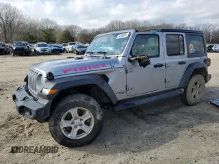 2020 Jeep Wrangler Unlimited Sport S with VIN 1C4HJXDN9LW114918, listed as a Copart auction lot 44395605 with 98,679 mi miles and Salvage Title. Bid and sale history available at carsss.com. Image 1.