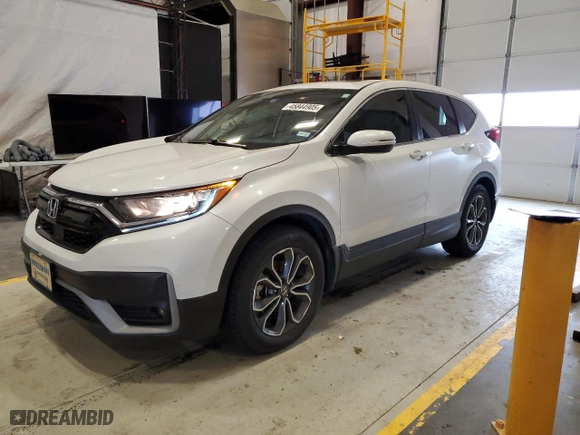 2021 Honda CR-V EX with VIN 2HKRW1H52MH416880, listed as a Copart auction lot 45844905 with 52,056 mi miles and Salvage Title. Bid and sale history available at carsss.com. Image 1.