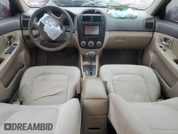 2009 Kia Spectra SX with VIN KNAFE221895648213, listed as a Copart auction lot 85082664 with 241,644 mi miles and Salvage Title. Bid and sale history available at carsss.com. Image 8.