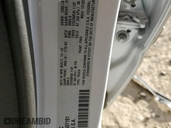 2023 Ram 1500 Limited with VIN 1C6SRFHM6PN507191, listed as a Copart auction lot 42540315 with Not provided miles and Salvage title. Bid and sale history available at DreamBid. Image 13.