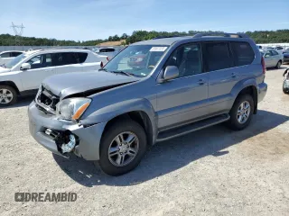 2005 Lexus GX 470 z VIN JTJBT20X950093307, wystawiony jako Copart lot #56907055 z przebiegiem 405 575 mil mil oraz Szkoda całkowita • Salvage title. Historia ofert i sprzedaży dostępna na DreamBid. Obrazek 1.