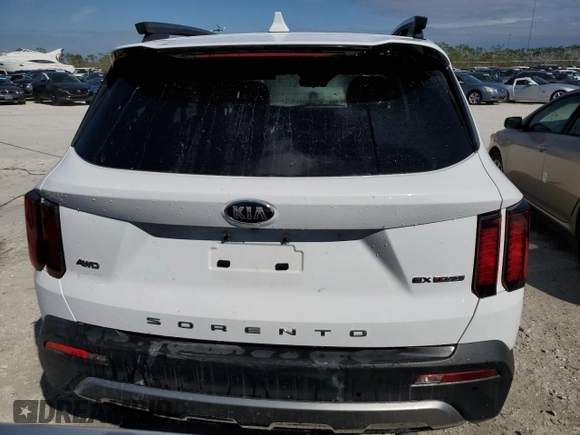 2021 Kia Sorento EX with VIN 5XYRHDLF4MG071340, listed as a Copart auction lot 75866114 with 75,471 mi miles and Non Repairable. Bid and sale history available at carsss.com. Image 6.