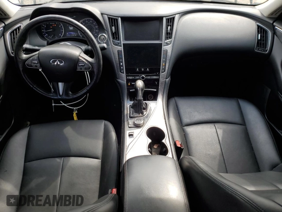 2016 Infiniti Q50 Premium with VIN JN1CV7AR7GM251091, listed as a Copart auction lot 49963495 with 77,833 mi miles and Salvage Title. Bid and sale history available at DreamBid. Image 8.