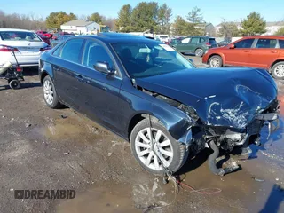 2012 Audi A4 2.0T Premium with VIN WAUBFAFLXCN017858, listed as a IAAI auction lot 41578117 with 99,455 mi miles. Bid and sale history available at carsss.com. Image 1.