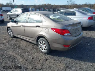 2012 Hyundai Accent GLS with VIN KMHCT4AE6CU201674, listed as a IAAI auction lot 40781309 with 90,356 mi miles. Bid and sale history available at carsss.com. Image 3.