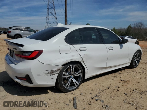 2022 BMW 3 Series 330i with VIN 3MW5R1J07N8C51155, listed as a Copart auction lot 49237135 with 51,985 mi miles and Salvage Title. Bid and sale history available at carsss.com. Image 3.