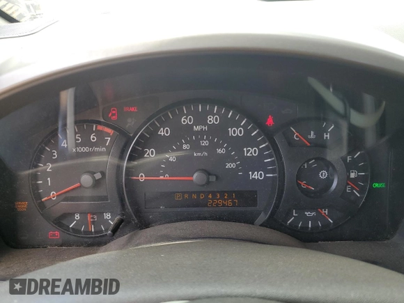 2005 Nissan Titan SE with VIN 1N6AA07A45N562362, listed as a Copart auction lot 70682294 with 229,467 mi miles and Clean Title. Bid and sale history available at DreamBid. Image 9.