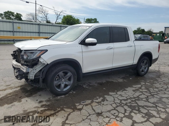 2022 Honda Ridgeline RTL-E z VIN 5FPYK3F7XNB007847, wystawiony jako Copart lot #60235155 z przebiegiem 49 058 mil mil oraz Szkoda całkowita • Salvage title. Historia ofert i sprzedaży dostępna na DreamBid. Obrazek 1.