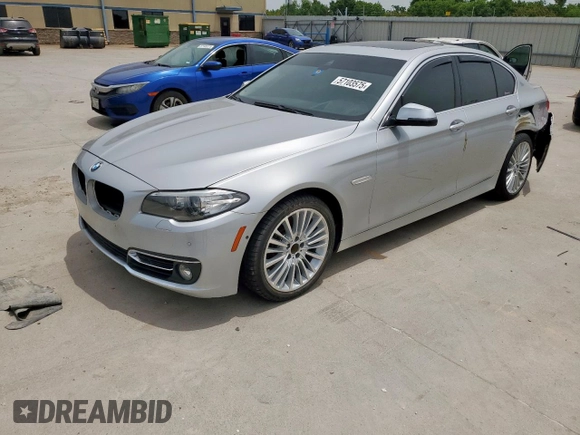 2016 BMW 5 Series 550i with VIN WBAKN9C57GD962477, listed as a Copart auction lot 57103575 with 57,574 mi miles and Clean title. Bid and sale history available at DreamBid. Image 2.