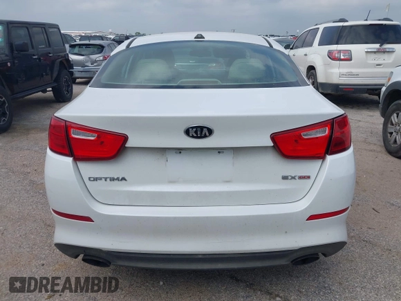 2015 Kia Optima EX with VIN 5XXGN4A74FG416269, listed as a IAAI auction lot 41895241 with 110,025 mi miles. Bid and sale history available at carsss.com. Image 16.