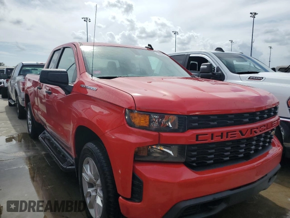 2020 Chevrolet Silverado 1500 Custom with VIN 1GCRWBEF9LZ194252, listed as a Copart auction lot 74852424 with 0 mi miles and Salvage Title. Bid and sale history available at carsss.com. Image 4.