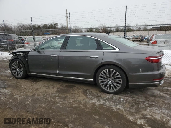 2020 Audi A8 L with VIN WAU8DAF84LN009010, listed as a Copart auction lot 87681185 with 24,874 mi miles and Salvage Title. Bid and sale history available at carsss.com. Image 2.