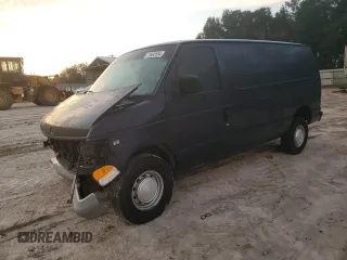 2000 Ford Econoline Cargo with VIN 1FTRE14WXYHB58419, listed as a Copart auction lot 73495554 with 142,473 mi miles and Salvage Title. Bid and sale history available at carsss.com. Image 1.