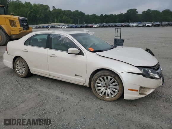 2010 Ford Fusion Hybrid with VIN 3FADP0L30AR381035, listed as a Copart auction lot 59711955 with Not provided miles and Salvage title. Bid and sale history available at DreamBid. Image 4.