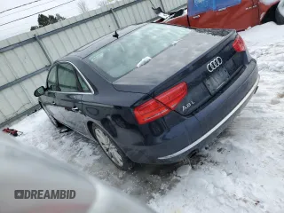 2014 Audi A8 3.0T with VIN WAURGAFD9EN002114, listed as a Copart auction lot 45370105 with 93,753 mi miles and Salvage title. Bid and sale history available at DreamBid. Image 2.