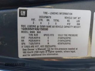 2003 Cadillac Seville Luxury SLS z VIN 1G6KS54Y43U158390, wystawiony jako IAAI lot #41977830 z przebiegiem 299 000 mil mil oraz . Historia ofert i sprzedaży dostępna na DreamBid. Obrazek 9.