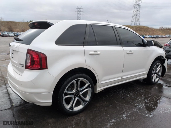 2013 Ford Edge Sport with VIN 2FMDK4AK7DBE25606, listed as a Copart auction lot 51695445 with 171,867 mi miles and Salvage Title. Bid and sale history available at carsss.com. Image 3.