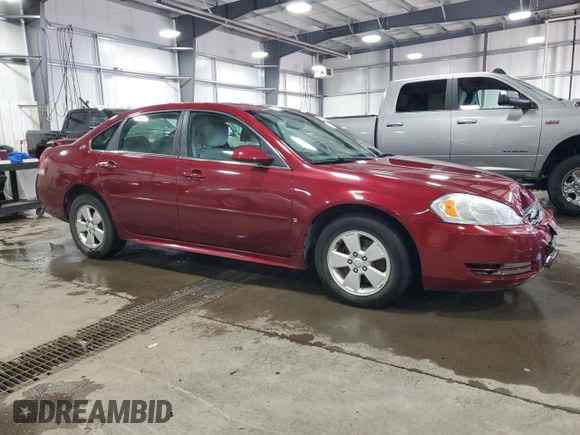 2009 Chevrolet Impala LT with VIN 2G1WT57N991152823, listed as a Copart auction lot 51926705 with 110,726 mi miles and Salvage Title. Bid and sale history available at DreamBid. Image 4.