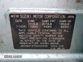 2009 Suzuki SX4 Man AWD with VIN JS2YB413796204498, listed as a Copart auction lot 84153634 with 137,095 mi miles and Salvage Title. Bid and sale history available at carsss.com. Image 13.