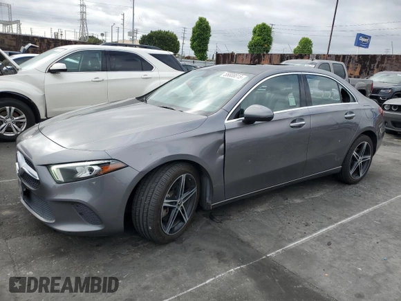 2021 Mercedes-Benz A 220 with VIN W1K3G4EB8MJ296420, listed as a Copart auction lot 55808815 with 157,547 mi miles and Salvage title. Bid and sale history available at DreamBid. Image 1.