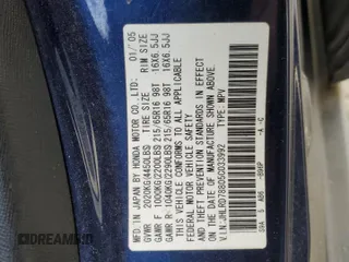 2005 Honda CR-V EX with VIN JHLRD78805C033992, listed as a Copart auction lot 52541845 with 223,175 mi miles and Salvage Title. Bid and sale history available at carsss.com. Image 13.