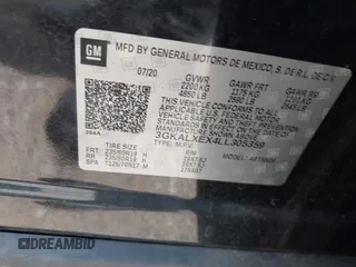 2020 GMC Terrain Denali with VIN 3GKALXEX4LL305359, listed as a IAAI auction lot 42106661 with 84,469 mi miles and . Bid and sale history available at DreamBid. Image 9.
