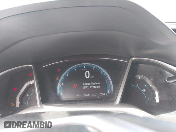 2016 Honda Civic Sedan EX-L with VIN 19XFC1F70GE011836, listed as a IAAI auction lot 41929383 with 186,497 mi miles. Bid and sale history available at carsss.com. Image 7.