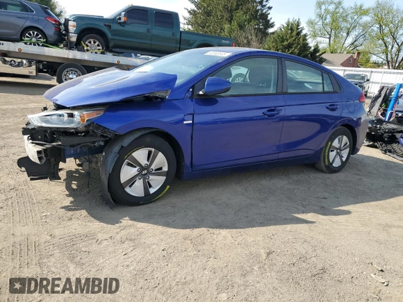 2019 Hyundai Ioniq Blue with VIN KMHC65LC0KU134755, listed as a Copart auction lot 53898845 with 86,930 mi miles and Salvage Title. Bid and sale history available at DreamBid. Image 1.