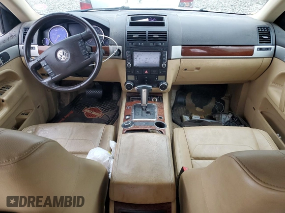 2010 Volkswagen Touareg VR6 with VIN WVGBF7A9XAD002471, listed as a Copart auction lot 83592274 with 202,497 mi miles and Salvage Title. Bid and sale history available at DreamBid. Image 8.