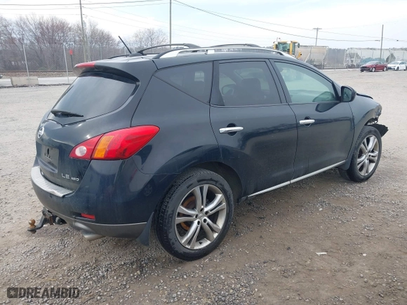 2009 Nissan Murano SL with VIN JN8AZ18W89W157461, listed as a IAAI auction lot 41701665 with 227,360 mi miles. Bid and sale history available at carsss.com. Image 4.