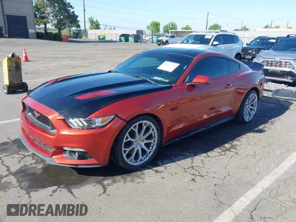 2015 Ford Mustang GT z VIN 1FA6P8CF3F5314764, wystawiony jako IAAI lot #42162531 z przebiegiem 73 080 mil mil oraz . Historia ofert i sprzedaży dostępna na DreamBid. Obrazek 2.