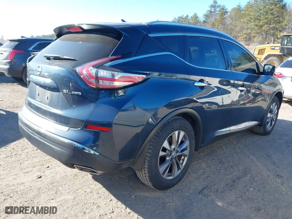 2015 Nissan Murano SL with VIN 5N1AZ2MH3FN208709, listed as a IAAI auction lot 41236737 with 116,219 mi miles. Bid and sale history available at carsss.com. Image 4.