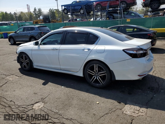 2017 Honda Accord Touring with VIN 1HGCR3F98HA021731, listed as a Copart auction lot 53645455 with 130,907 mi miles and Salvage title. Bid and sale history available at DreamBid. Image 2.