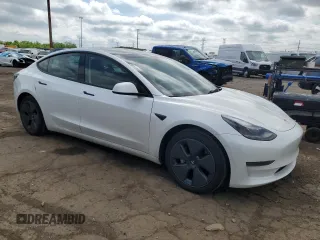 2023 Tesla Model 3 with VIN 5YJ3E1EA0PF575488, listed as a Copart auction lot 56889115 with 18,677 mi miles and Clean title. Bid and sale history available at DreamBid. Image 4.