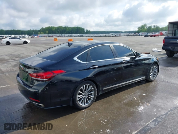 2015 Hyundai Genesis 3.8L with VIN KMHGN4JE3FU080540, listed as a IAAI auction lot 39274450 with 144,269 mi miles. Bid and sale history available at carsss.com. Image 4.
