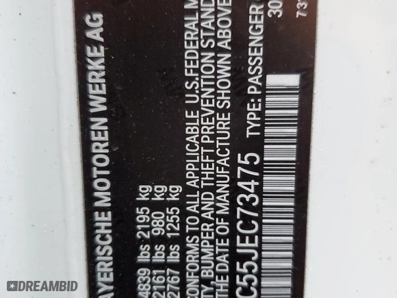 2018 BMW 4 Series 430i with VIN WBA4Z1C55JEC73475, listed as a Copart auction lot 87045074 with 69,457 mi miles and Salvage Title. Bid and sale history available at carsss.com. Image 12.