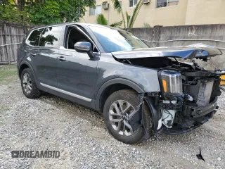 2023 Kia Telluride LX with VIN 5XYP24GC2PG383282, listed as a Copart auction lot 80385864 with 39,272 mi miles and Non repairable. Bid and sale history available at DreamBid. Image 4.