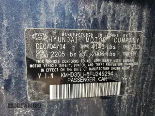 2015 Hyundai Elantra GT with VIN KMHD35LH8FU249294, listed as a Copart auction lot 70248314 with 133,342 mi miles and Salvage Title. Bid and sale history available at carsss.com. Image 13.