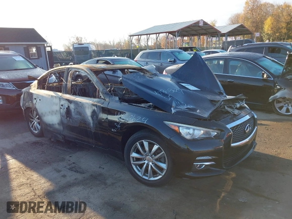 2017 Infiniti Q50 3.0t Premium with VIN JN1EV7AR9HM832263, listed as a IAAI auction lot 40868629 with 85,256 mi miles. Bid and sale history available at carsss.com. Image 6.