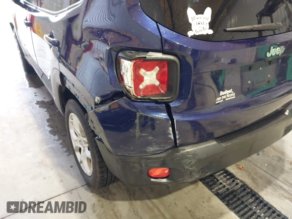 2017 Jeep Renegade Latitude with VIN ZACCJABB6HPE79271, listed as a IAAI auction lot 40998196 with 117,118 mi miles. Bid and sale history available at carsss.com. Image 19.