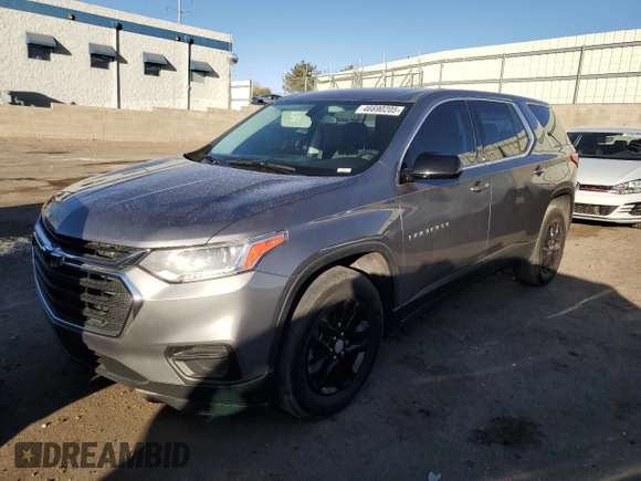 2019 Chevrolet Traverse LS with VIN 1GNEVFKW3KJ279654, listed as a Copart auction lot 46690205 with 74,212 mi miles and Salvage Title. Bid and sale history available at carsss.com. Image 1.