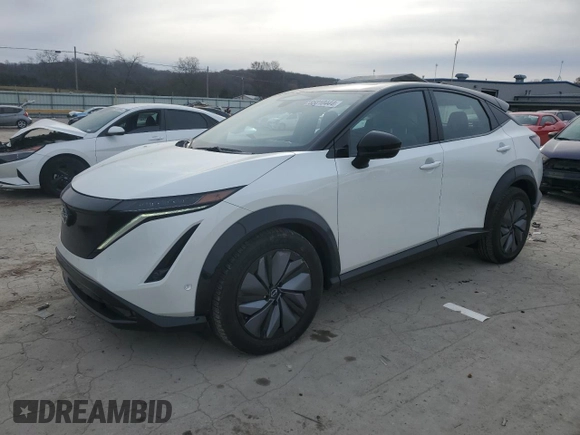 2023 Nissan ARIYA Platinum+ z VIN JN1DF0CD0PM702078, wystawiony jako Copart lot #85010444 z przebiegiem 8 807 mil mil oraz Szkoda całkowita • Salvage title. Historia ofert i sprzedaży dostępna na DreamBid. Obrazek 1.