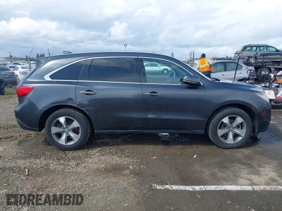 2016 Acura MDX with VIN 5FRYD3H21GB010674, listed as a IAAI auction lot 41916426 with 121,278 mi miles. Bid and sale history available at carsss.com. Image 13.