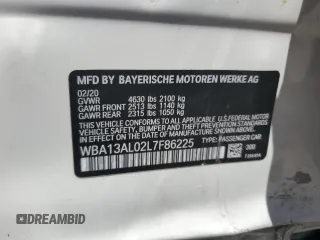 2020 BMW 2 Series M235i xDrive with VIN WBA13AL02L7F86225, listed as a Copart auction lot 68057514 with 38,081 mi miles and Salvage Title. Bid and sale history available at carsss.com. Image 15.