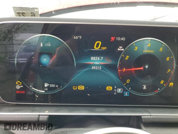 2022 Mercedes-Benz GLE 350 with VIN 4JGFB4KB3NA702157, listed as a Copart auction lot 56496935 with 49,315 mi miles and Salvage title. Bid and sale history available at DreamBid. Image 9.