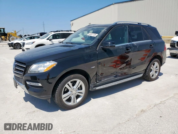 2012 Mercedes-Benz M ML 350 with VIN 4JGDA5HB2CA016986, listed as a Copart auction lot 53207725 with 49,862 mi miles and Salvage Title. Bid and sale history available at carsss.com. Image 1.